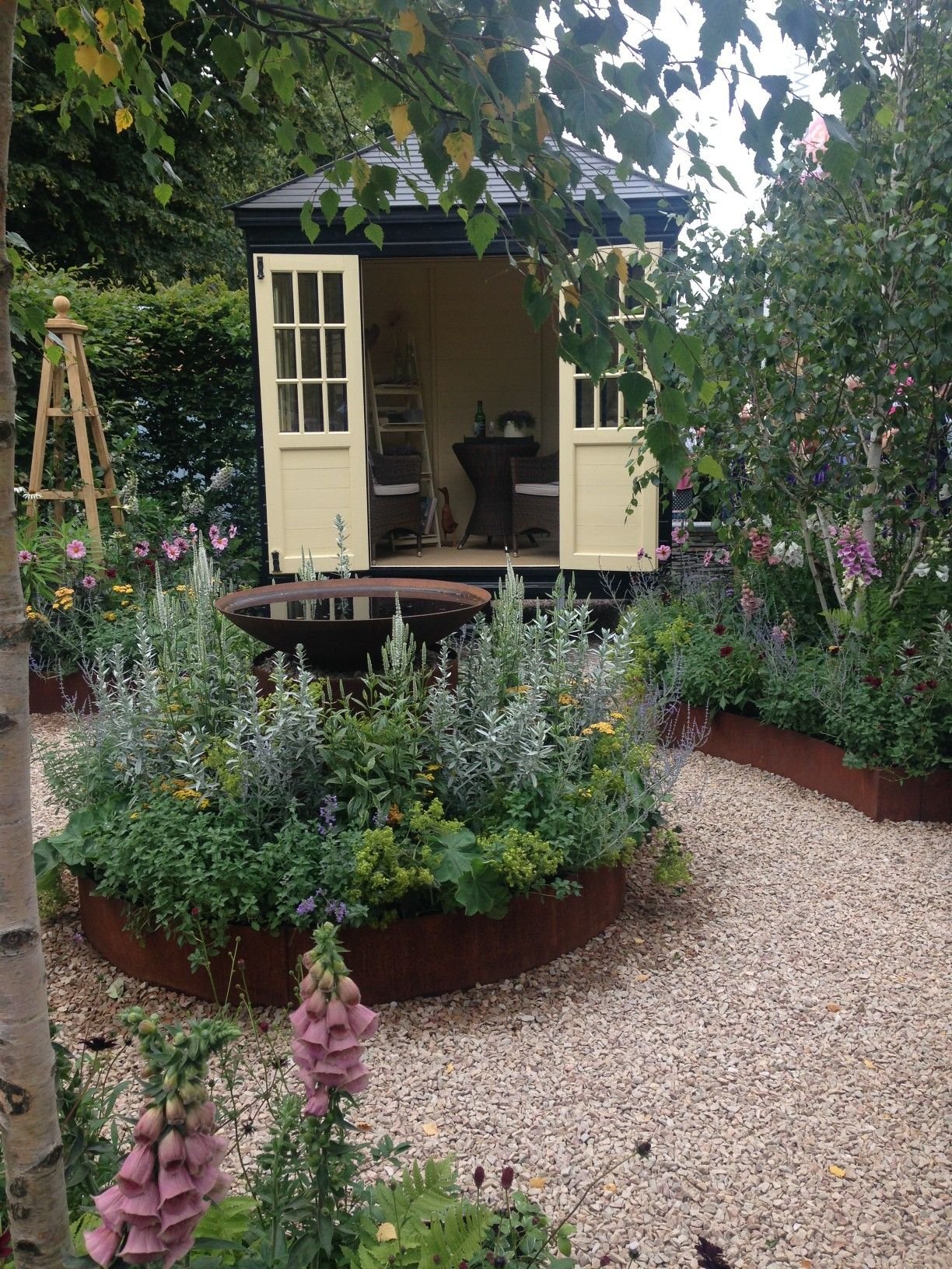 Professional gardener working in garden